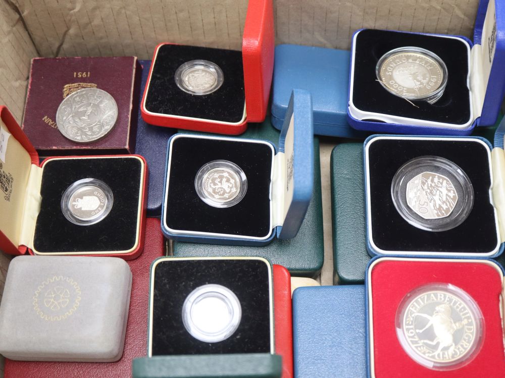 A collection of Royal Mint mostly proof silver coins